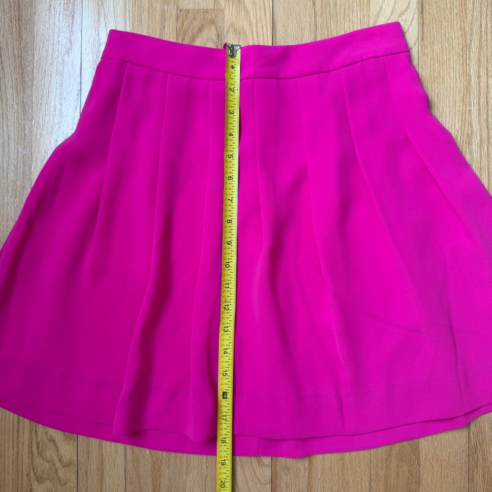 J.Crew Bright Pink Mini Skirt Size 0 - Picture 7 of 8